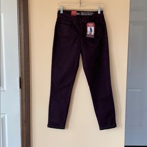 Levi Strauss High Rise Skinny Jeans- Deep Purple